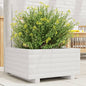 Jardinera 4 niveles madera maciza de pino blanca 80,5x79x36 cm