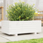 Jardinera 4 niveles madera maciza de pino blanca 80,5x79x36 cm