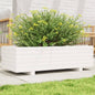 Jardinera 4 niveles madera maciza de pino blanca 80,5x79x36 cm