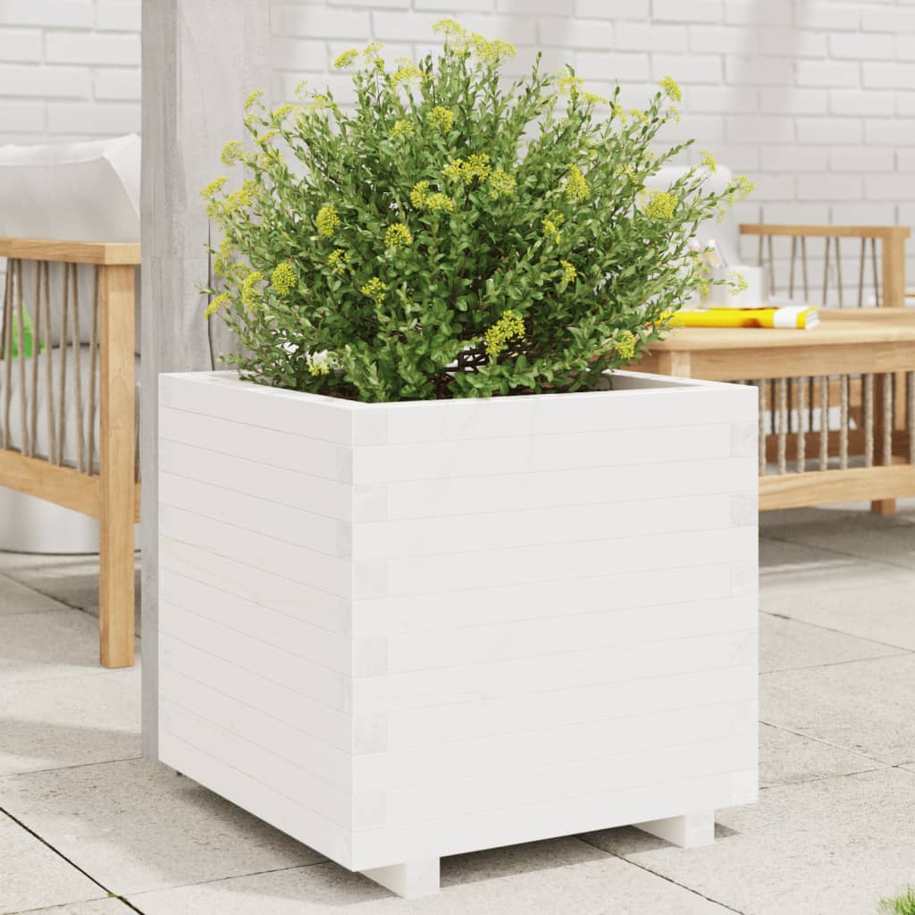 4-tier solid pine white planter 80.5x79x36 cm