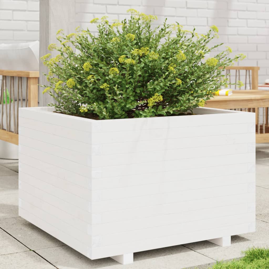 4-tier solid pine white planter 80.5x79x36 cm