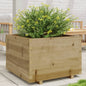 Jardinera 4 niveles madera maciza de pino blanca 80,5x79x36 cm