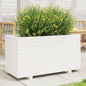 Jardinera 4 niveles madera maciza de pino blanca 80,5x79x36 cm