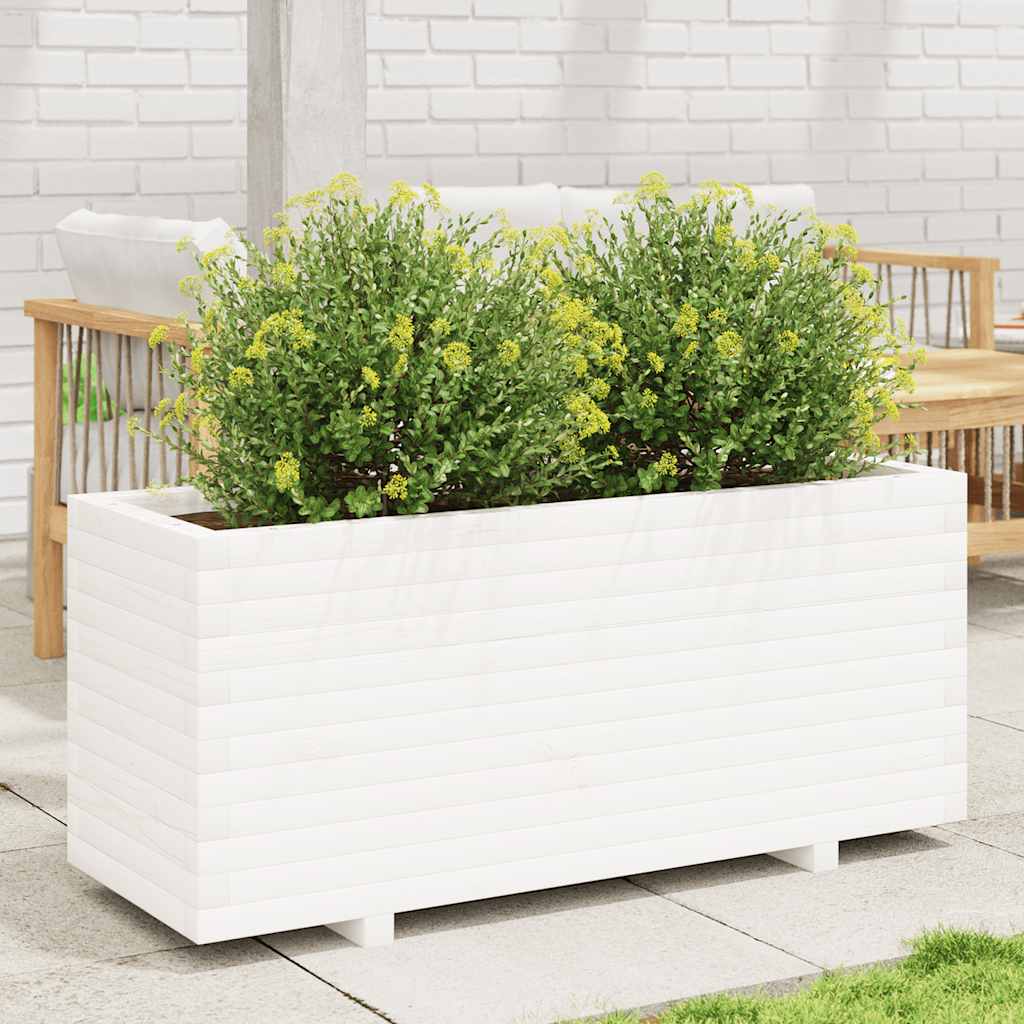 4-tier solid pine white planter 80.5x79x36 cm