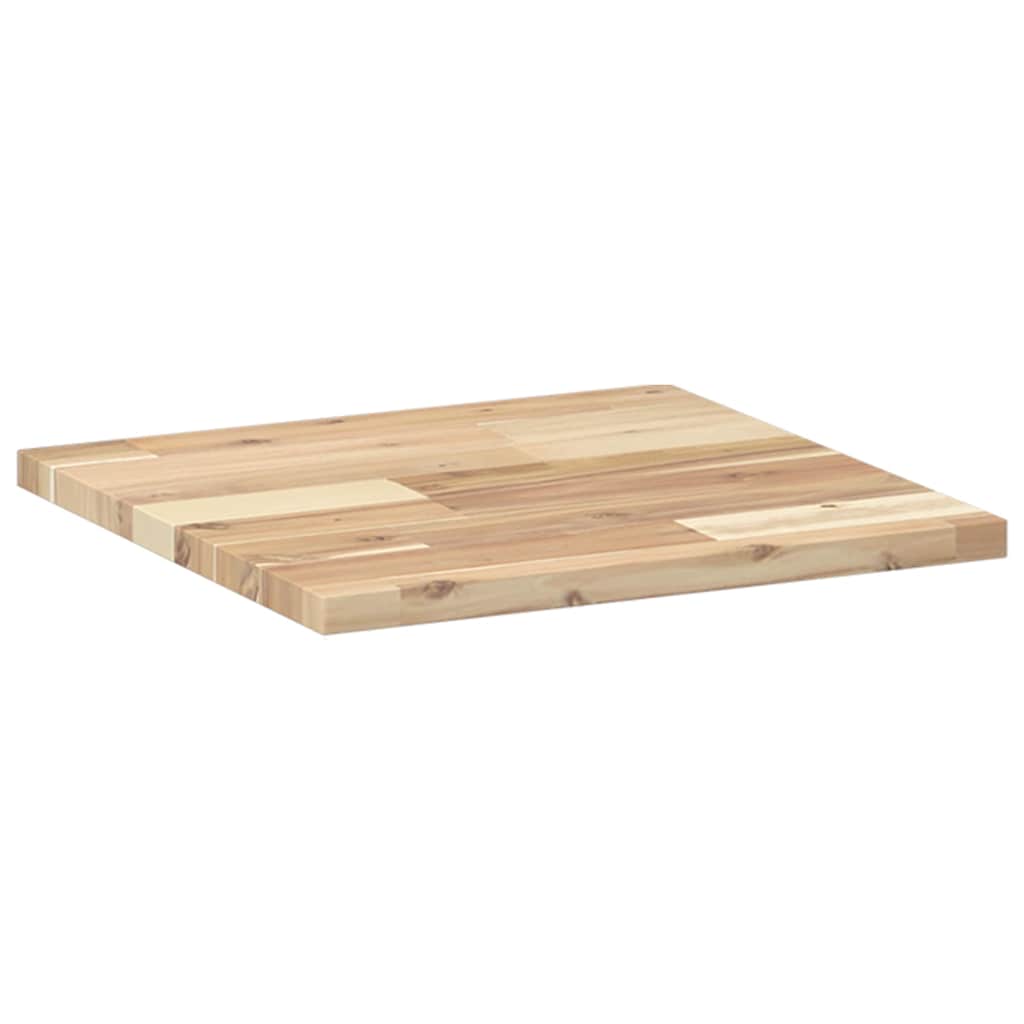 Solid acacia wood square tabletop 40x40x4 cm