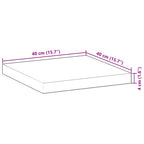 Tablero de mesa cuadrado madera maciza acacia 40x40x4 cm