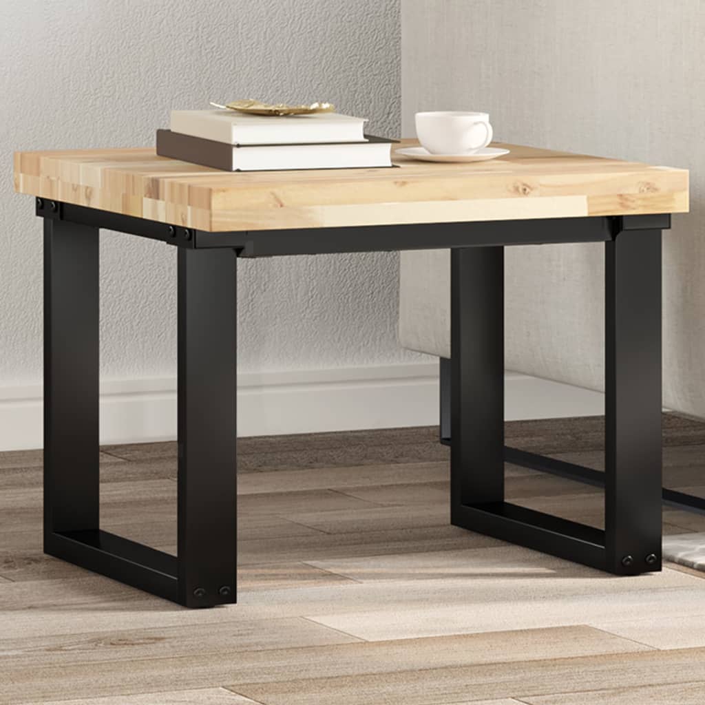 Solid acacia wood square tabletop 40x40x4 cm