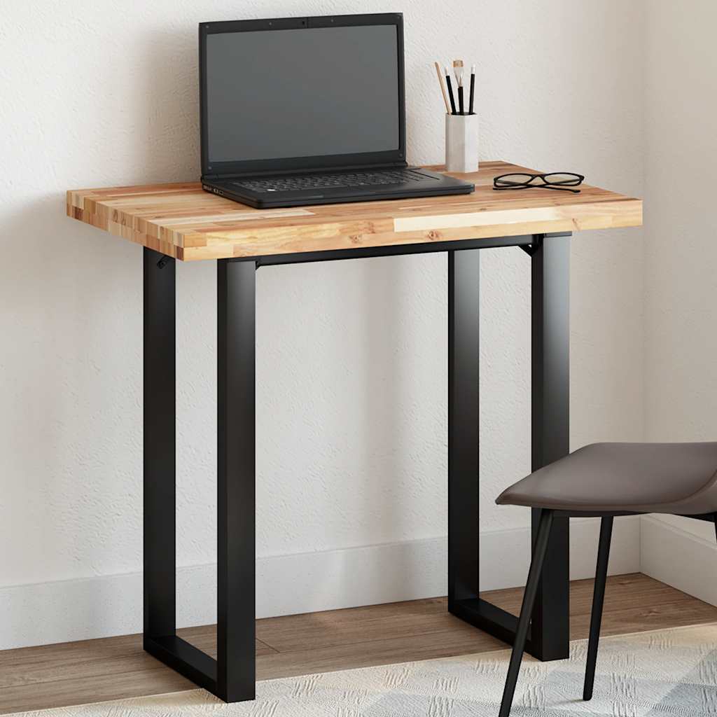 Solid acacia wood square tabletop 40x40x4 cm
