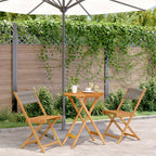 Juego de bistro de 3 piezas polipropileno y madera maciza beige
