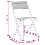 Juego de bistro de 3 piezas polipropileno y madera maciza beige