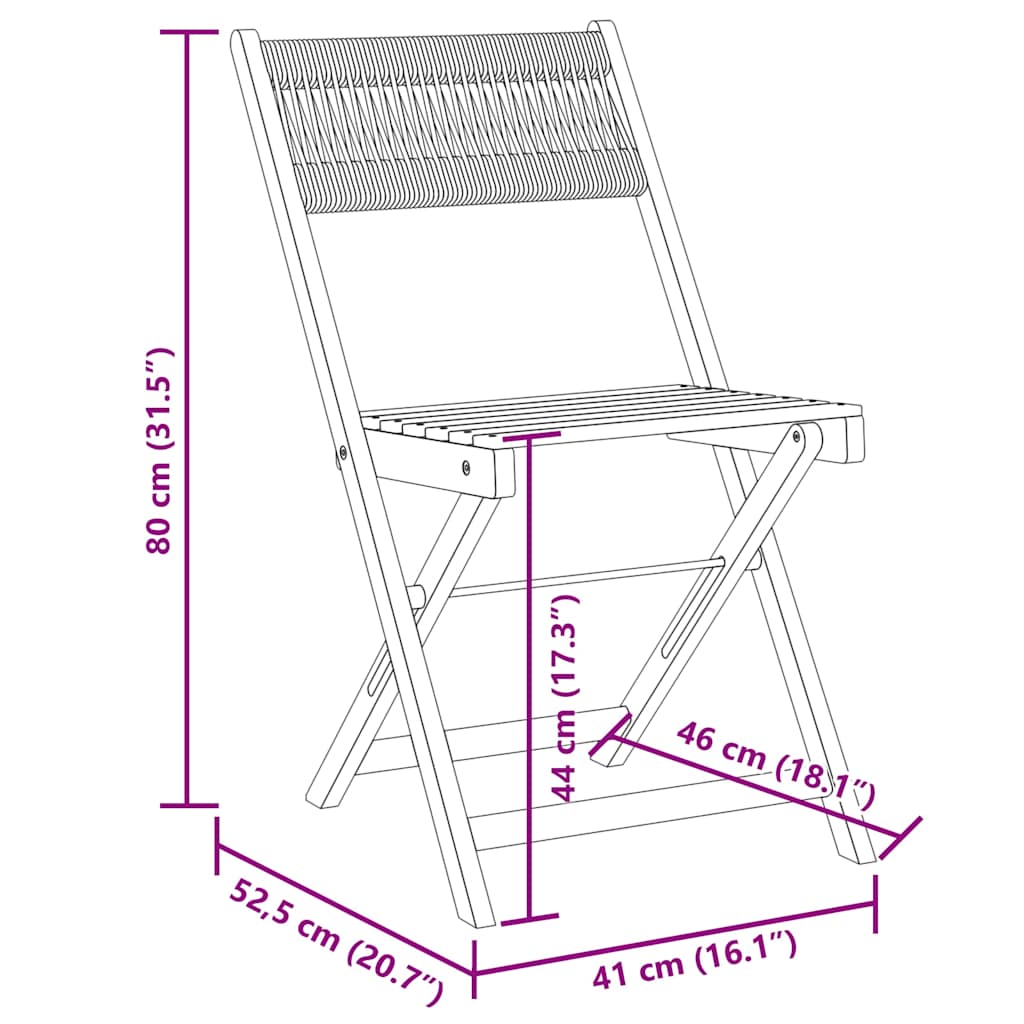 Juego de bistro de 3 piezas polipropileno y madera maciza beige