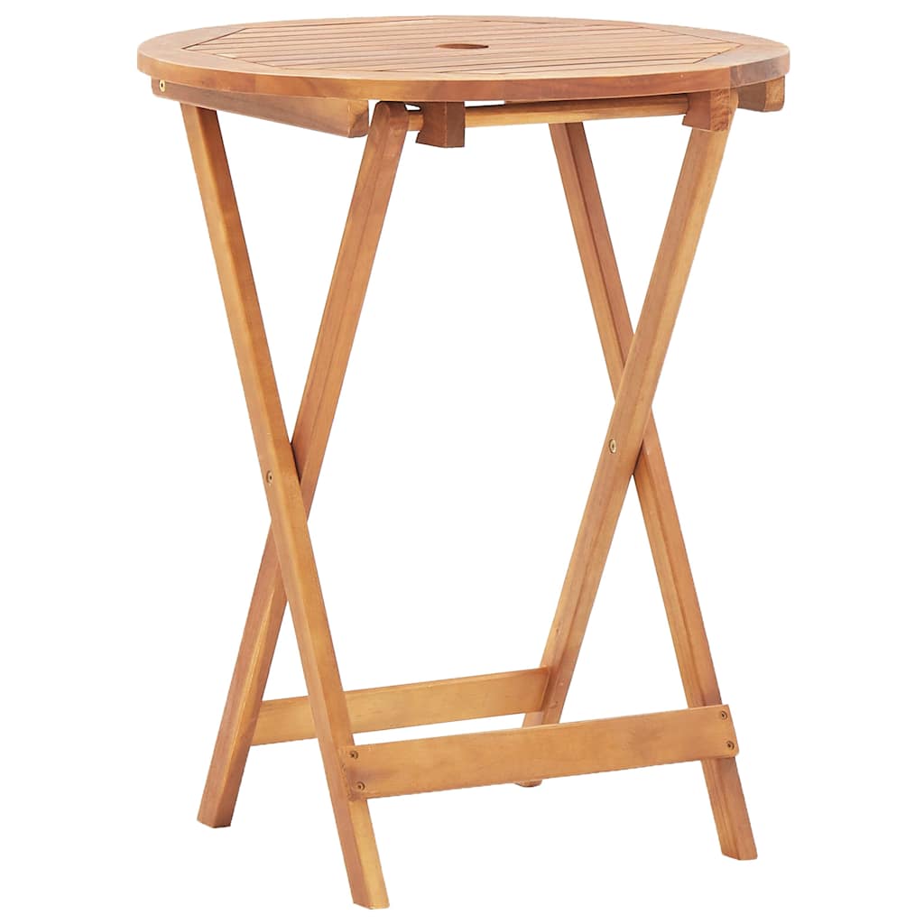 Juego de bistro de 3 piezas polipropileno y madera maciza beige