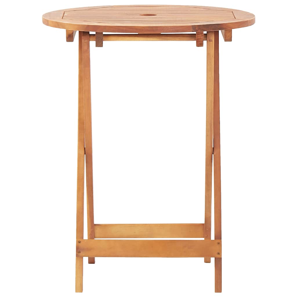 Juego de bistro de 3 piezas polipropileno y madera maciza beige