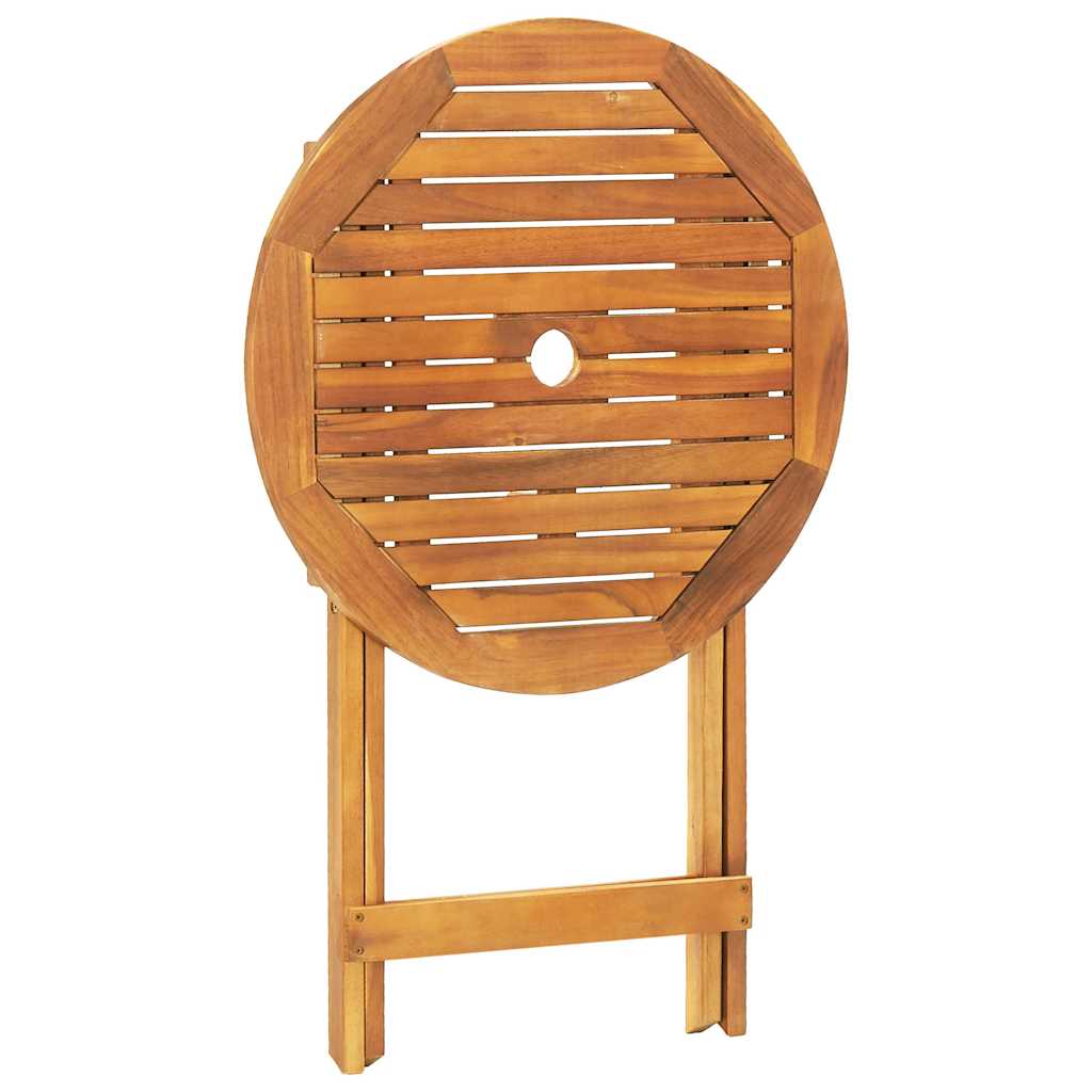 Juego de bistro de 3 piezas polipropileno y madera maciza beige