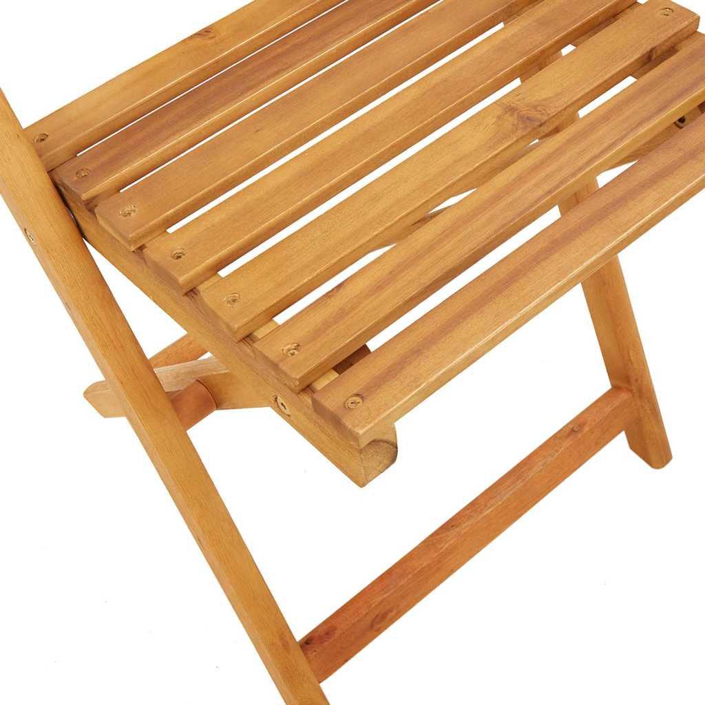 Juego de bistro de 3 piezas polipropileno y madera maciza beige