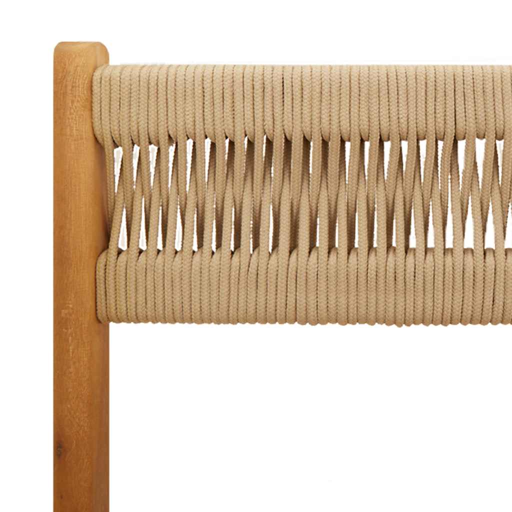 Juego de bistro de 3 piezas polipropileno y madera maciza beige