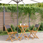 Juego de bistro de 3 piezas polipropileno y madera maciza beige