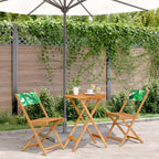 Juego de bistro de 3 piezas polipropileno y madera maciza beige