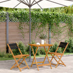 Juego de bistro de 3 piezas polipropileno y madera maciza beige