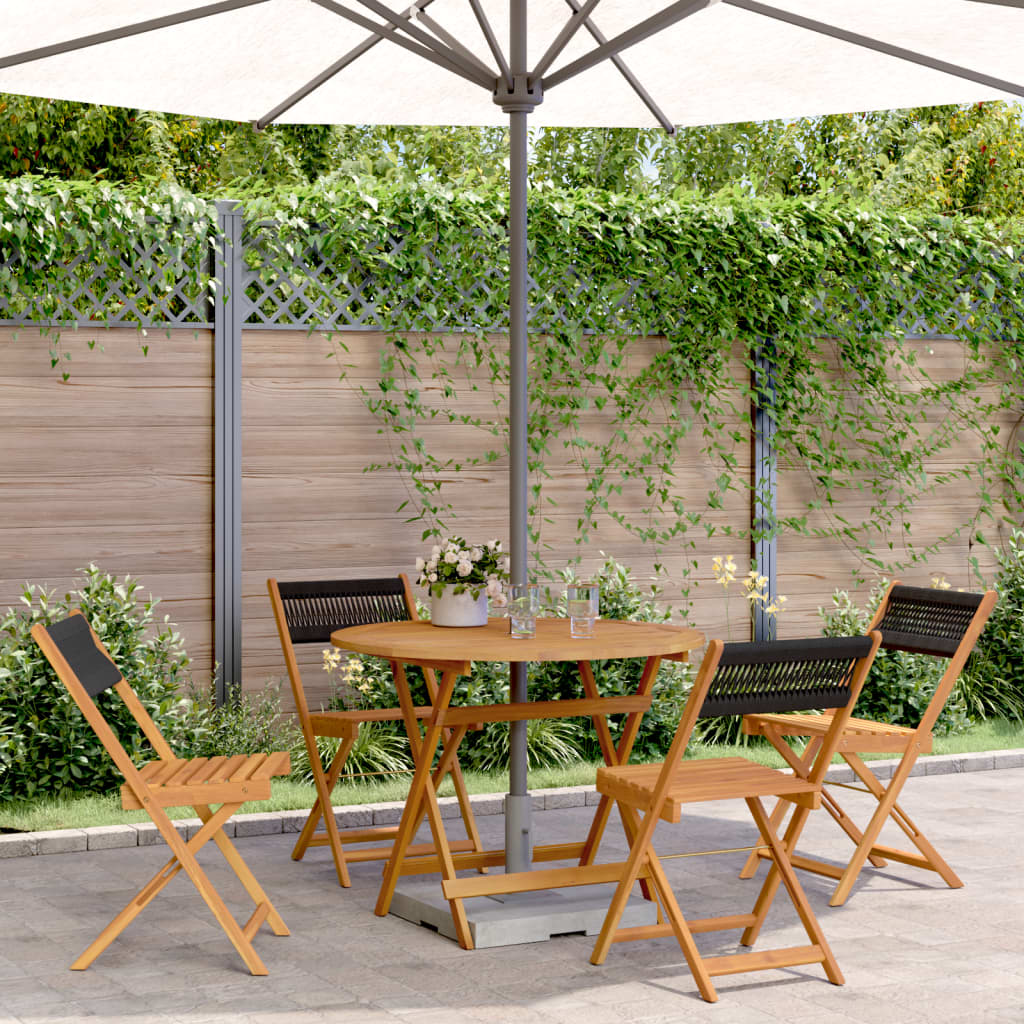 Set de comedor jardín 11 pzas con cojines ratán sintético negro