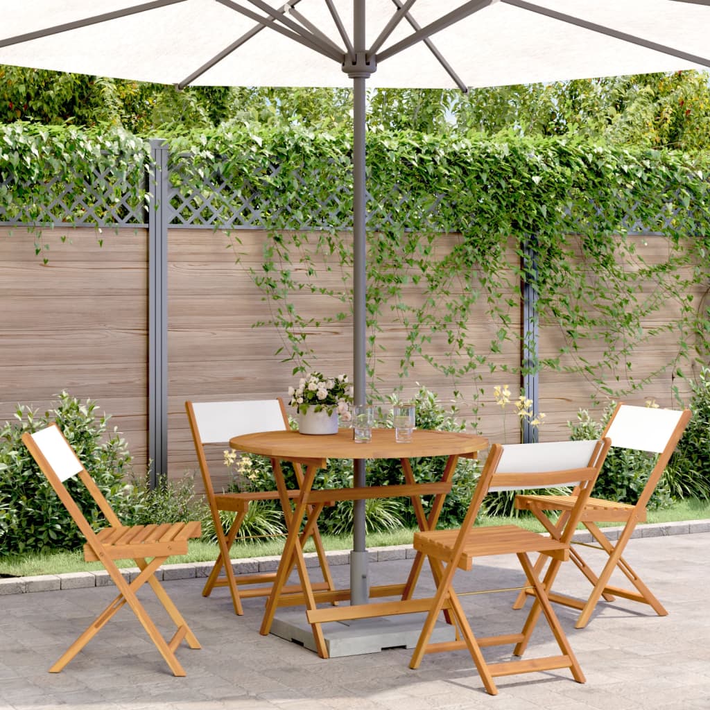 Juego de comedor para jardín 9 piezas textilene negro