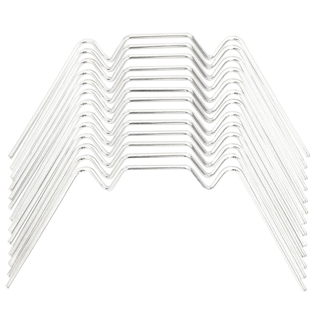 Clips para invernadero 100 unidades tipo de W acero galvanizado