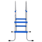 Escalera para piscina elevada acero y plástico 84 cm