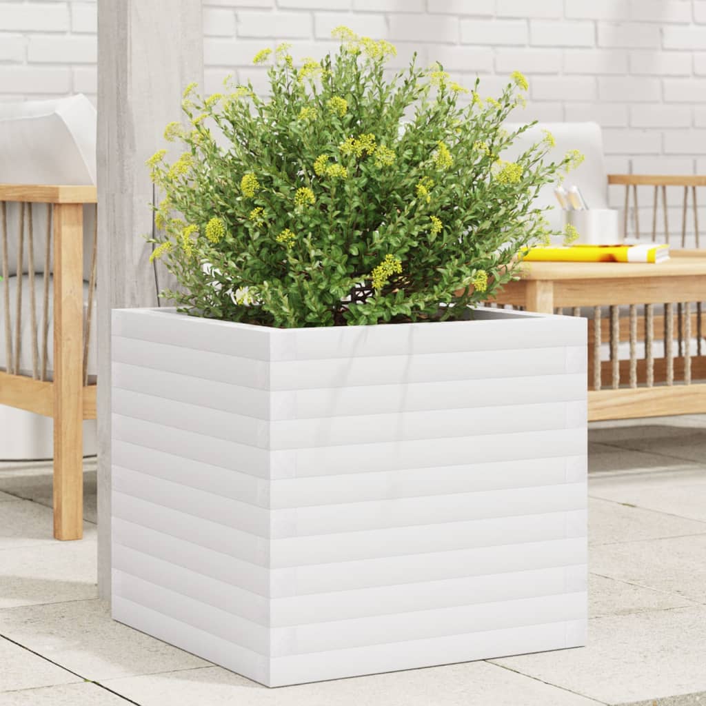 4-tier solid pine white planter 80.5x79x36 cm