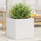 Jardinera 4 niveles madera maciza de pino blanca 80,5x79x36 cm