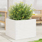 Jardinera 4 niveles madera maciza de pino blanca 80,5x79x36 cm