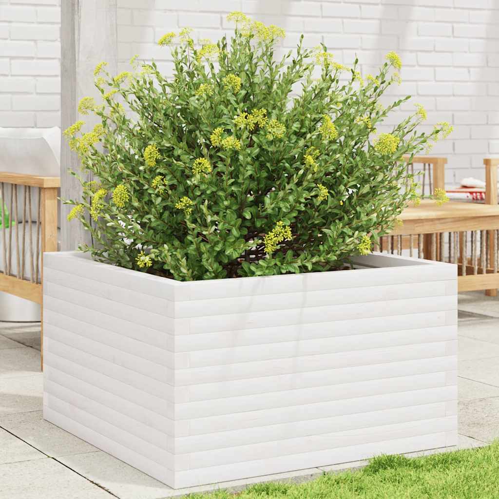 4-tier solid pine white planter 80.5x79x36 cm