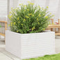 Jardinera 4 niveles madera maciza de pino blanca 80,5x79x36 cm