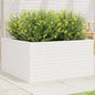 Jardinera 4 niveles madera maciza de pino blanca 80,5x79x36 cm