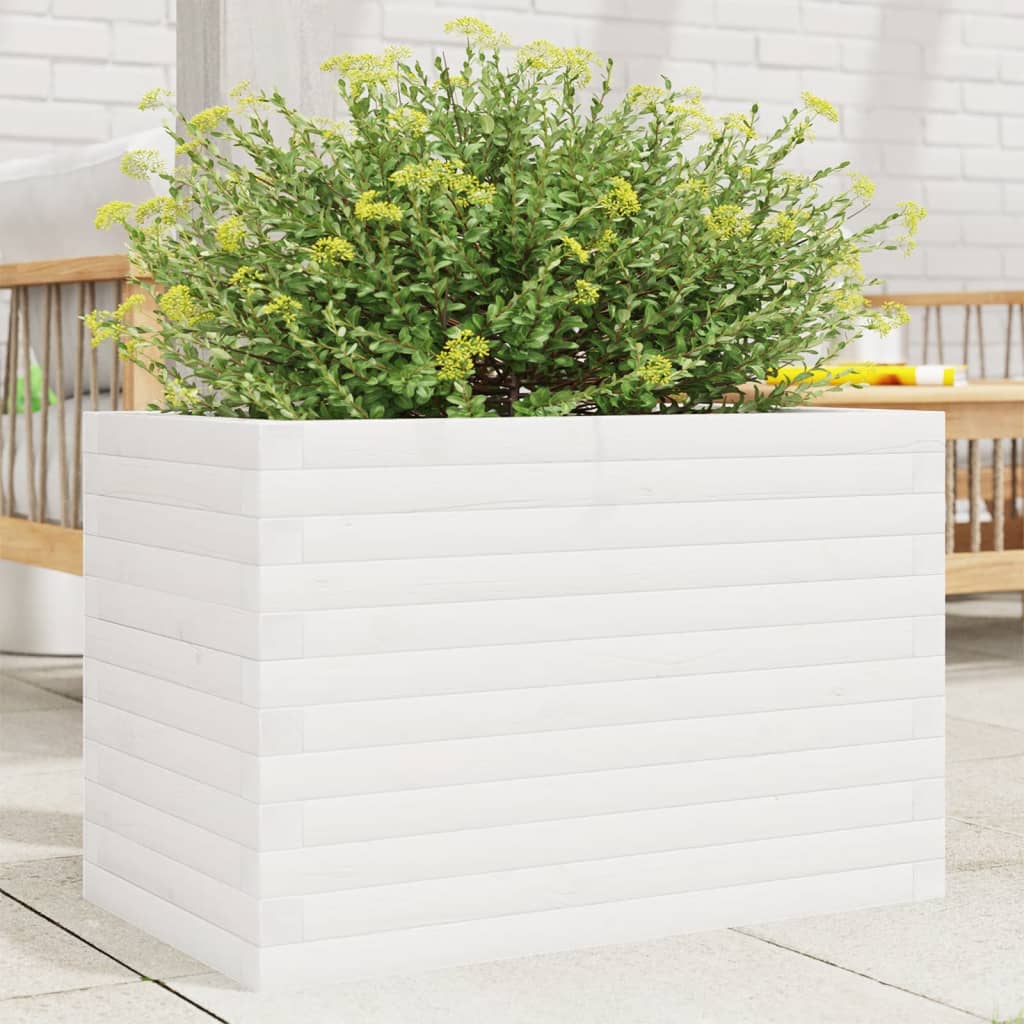 4-tier solid pine white planter 80.5x79x36 cm