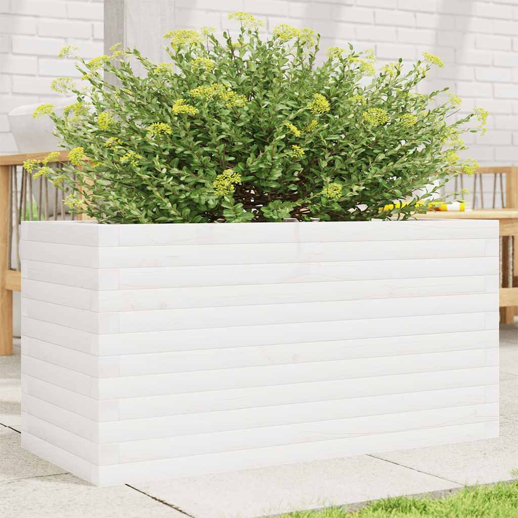 4-tier solid pine white planter 80.5x79x36 cm