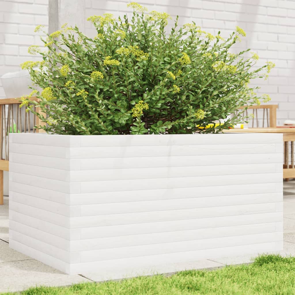 4-tier solid pine white planter 80.5x79x36 cm