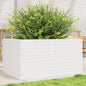 Jardinera 4 niveles madera maciza de pino blanca 80,5x79x36 cm