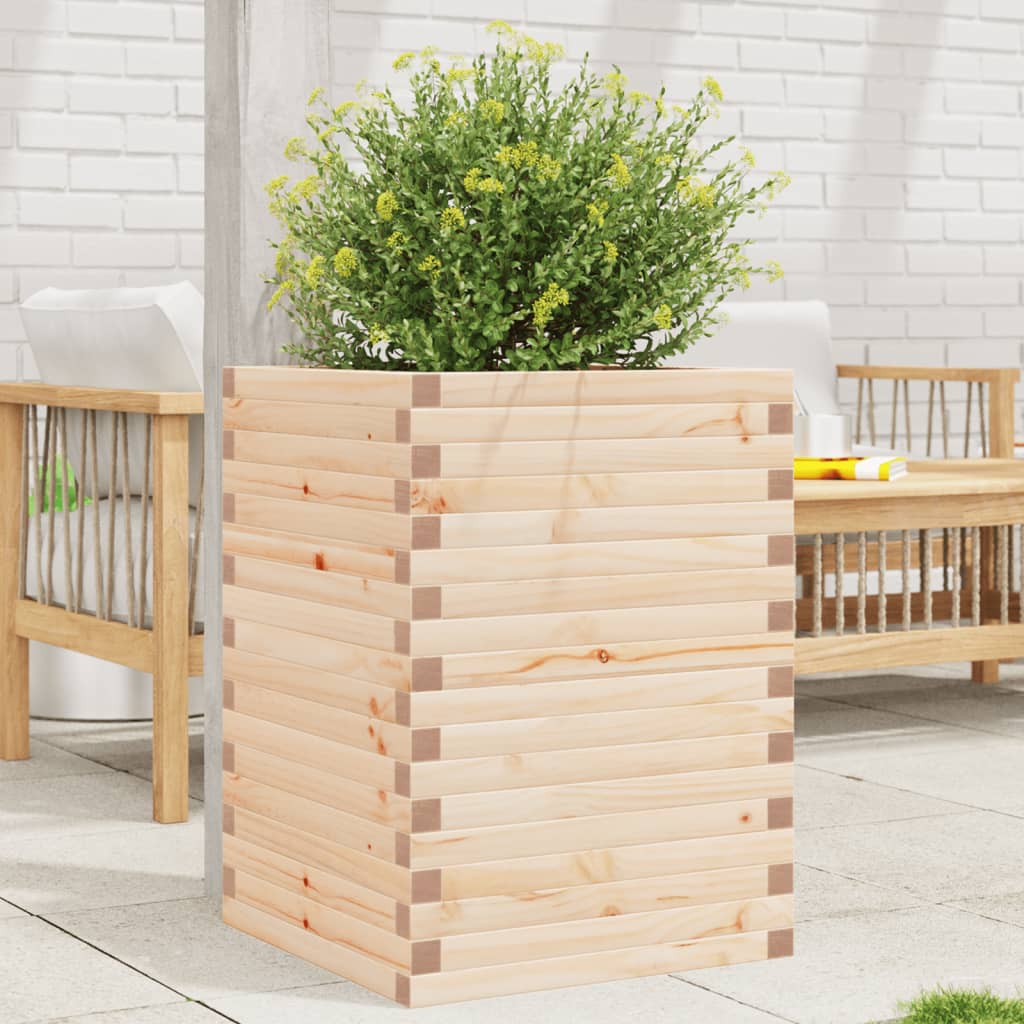 Jardinera acero blanco 32x29x75 cm