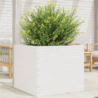 Jardinera acero blanco 32x29x75 cm
