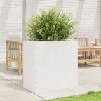 Jardinera acero blanco 32x29x75 cm