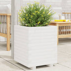 Jardinera acero blanco 32x29x75 cm
