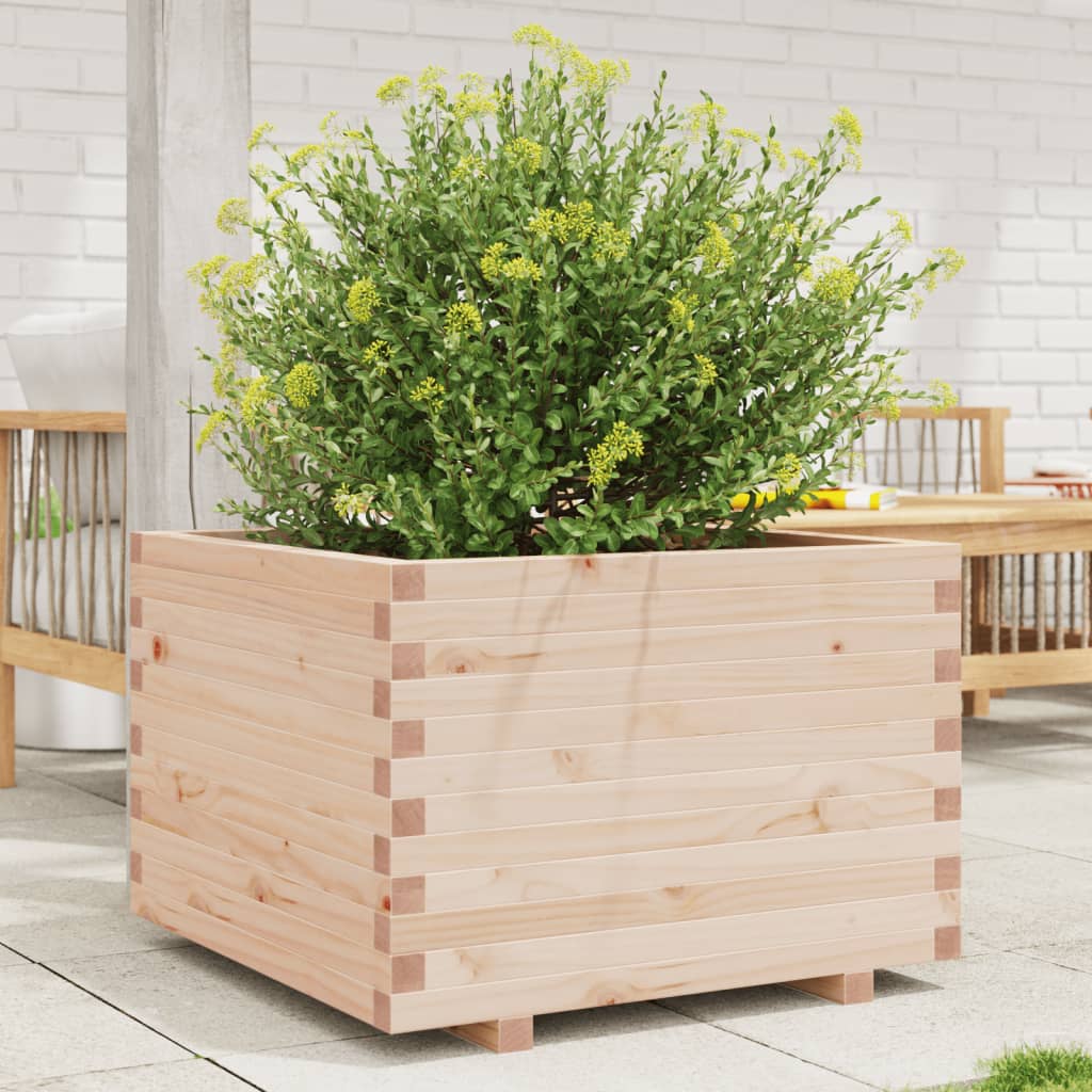 Jardinera acero blanco 32x29x75 cm