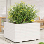 Jardinera acero blanco 32x29x75 cm