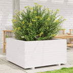 Jardinera acero blanco 32x29x75 cm