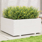 Jardinera acero blanco 32x29x75 cm