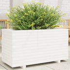 Jardinera acero blanco 32x29x75 cm