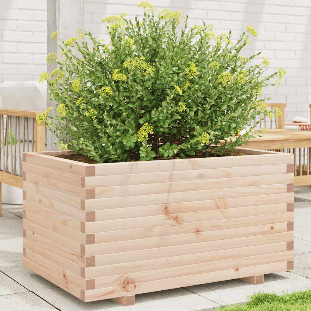 Jardinera acero blanco 32x29x75 cm
