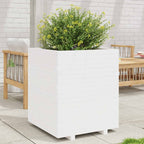 Jardinera acero blanco 32x29x75 cm