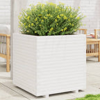 Jardinera acero blanco 32x29x75 cm