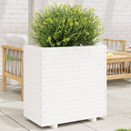 Jardinera acero blanco 32x29x75 cm